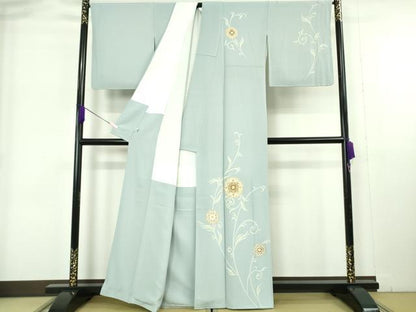 平和屋本店●極上　創業460年・千總　訪問着　駒刺繍　正倉院草花文　金彩　逸品　未使用　DZAB6167kh6