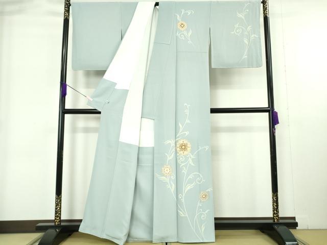 平和屋本店●極上　創業460年・千總　訪問着　駒刺繍　正倉院草花文　金彩　逸品　未使用　DZAB6167kh6