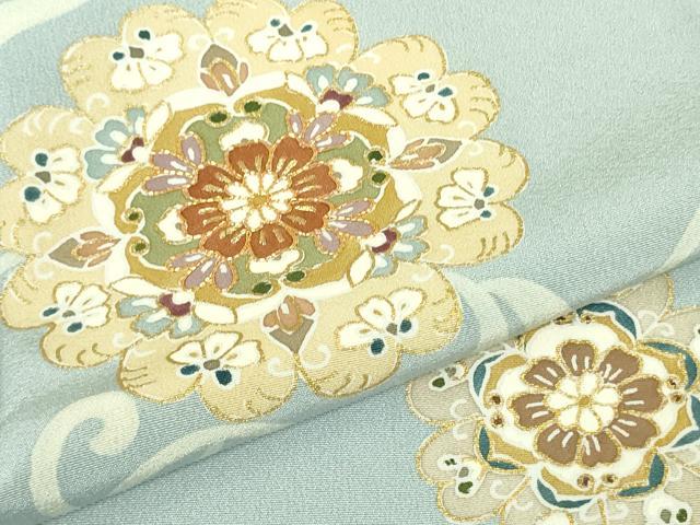 平和屋本店●極上　創業460年・千總　訪問着　駒刺繍　正倉院草花文　金彩　逸品　未使用　DZAB6167kh6