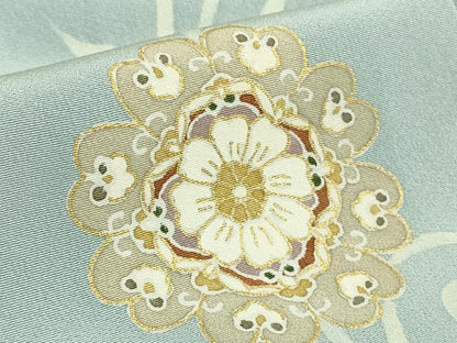 平和屋本店●極上　創業460年・千總　訪問着　駒刺繍　正倉院草花文　金彩　逸品　未使用　DZAB6167kh6