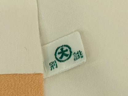 平和屋本店●極上　野口彦太郎　大彦三代目　江戸染繍友禅　訪問着　刺繍　草花文　小麦色地　金糸　大丸扱い　逸品　DZAB6169kh6