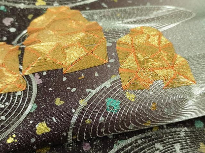 平和屋着物●極上 国際的伝統工芸作家 十二代・藤林徳扇 苑寿 色留袖 駒刺繍 暈し染め 金銀彩 銀通し地 反端付き 逸品 未使用 DZAB6172kh6
