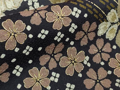平和屋本店●極上　中国三大刺繍　相良刺繍　訪問着　辻が花　藍鉄色地　金糸　逸品　DZAB6177kh6