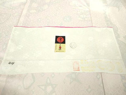 平和屋本店●希少　きゃりーぱみゅぱみゅ 振袖 刺繍 ユニコーン 宇宙 リボン　金彩　薔薇色地　金彩　反端付き　逸品　未使用　DZAB6178kh6