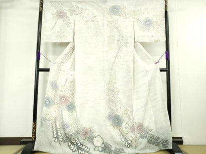 平和屋本店●極上　名門　藤娘きぬたや・総絞り　訪問着　枝垂れ花　暈し染め　逸品　未使用　DZAB6179kh6