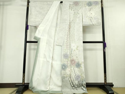 平和屋本店●極上　名門　藤娘きぬたや・総絞り　訪問着　枝垂れ花　暈し染め　逸品　未使用　DZAB6179kh6