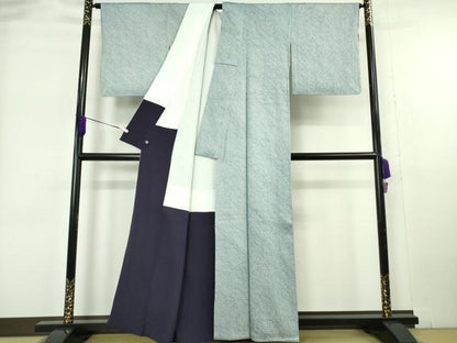 平和屋本店●極上　藍造り国選定無形文化財　藍師・佐藤昭人 藍染師・矢野和仁　小紋　総絞り　さが美扱い　認定証付き　逸品　DZAB6180kh6