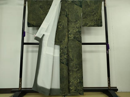 平和屋本店●極上　前田仁仙　仁仙更紗　小紋　天目織　切嵌更紗花鳥文　逸品　未使用　DZAB6182kh6