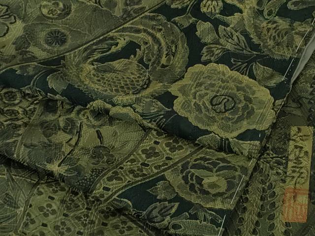 平和屋本店●極上　前田仁仙　仁仙更紗　小紋　天目織　切嵌更紗花鳥文　逸品　未使用　DZAB6182kh6