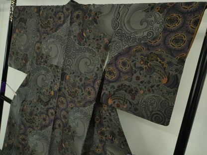 平和屋本店●極上　前田仁仙　仁仙更紗　小紋　鳳凰更紗花文　逸品　DZAB6183kh6