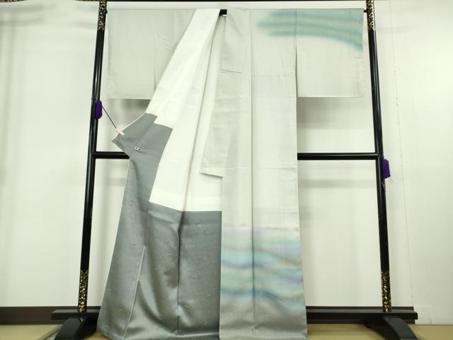平和屋本店●最高級　二代目 久保田一竹 幻の辻が花 石川県指定無形文化財 牛首紬 訪問着 暈し染め さが美扱い　逸品　未使用　DZAB6185kh6