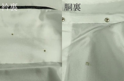 平和屋本店●極上　本場結城紬　重要無形文化財　奥順謹製　100亀甲　間道　藍墨茶色地　証紙付き　逸品　DZAB6189kh6