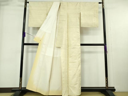 平和屋着物●極上　インド・アッサム　野蚕糸　手織　ムガシルク　阪急百貨店扱い　逸品　DZAB6195kh6