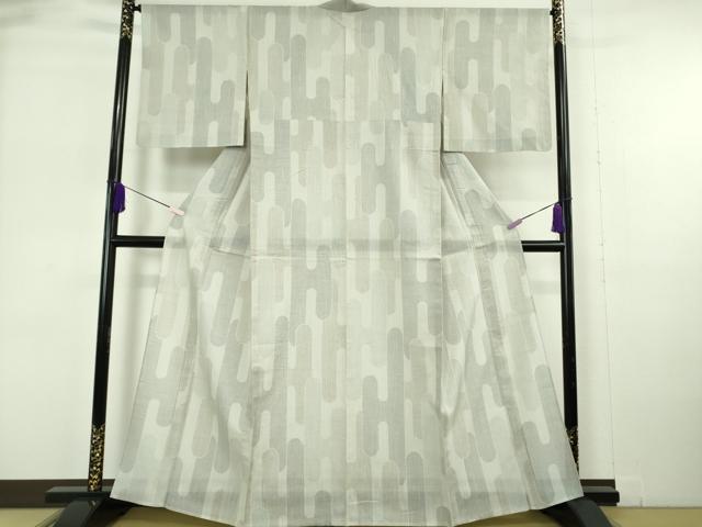 平和屋着物＊極上 夏物 結城紬 夏結城 100亀甲 壺垂れ 白練色地 逸品 DZAB6199kh6