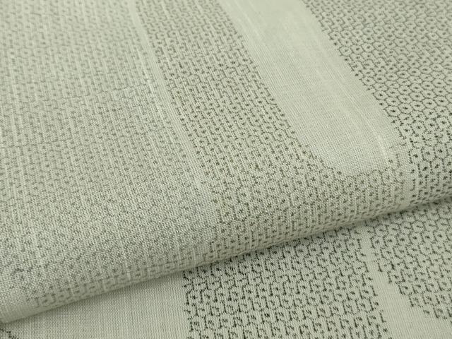 平和屋着物＊極上 夏物 結城紬 夏結城 100亀甲 壺垂れ 白練色地 逸品 DZAB6199kh6