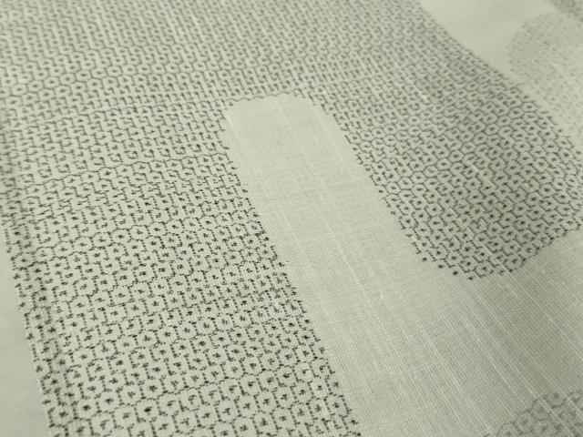 平和屋着物＊極上 夏物 結城紬 夏結城 100亀甲 壺垂れ 白練色地 逸品 DZAB6199kh6