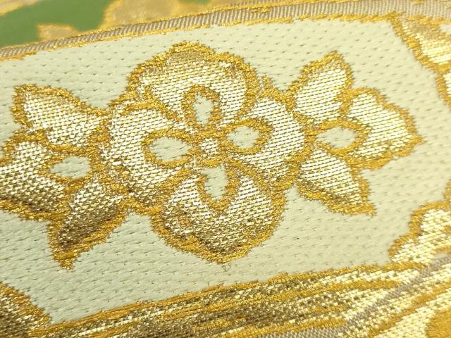 平和屋本店●極上　龍村美術織物　たつむら　六通柄　本袋帯　宝鼓瑞兆錦　金糸　逸品　DZAB6204kh6