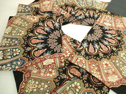 平和屋本店●極上　中国三大刺繍　総相良刺繍　総刺繍　袋帯　200万粒　総詰め　正倉院花文　金糸　逸品　DZAB6209kh6