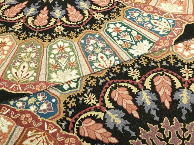 平和屋本店●極上　中国三大刺繍　総相良刺繍　総刺繍　袋帯　200万粒　総詰め　正倉院花文　金糸　逸品　DZAB6209kh6