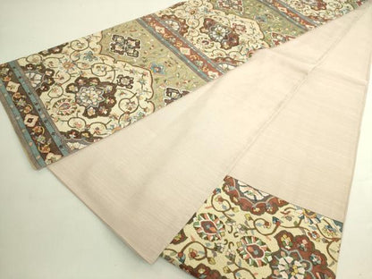 平和屋本店●極上　明綴れ　袋帯　花唐草　金糸　逸品　DZAB6210kh6