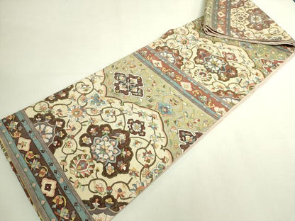 平和屋本店●極上　明綴れ　袋帯　花唐草　金糸　逸品　DZAB6210kh6