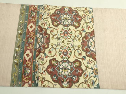 平和屋本店●極上　明綴れ　袋帯　花唐草　金糸　逸品　DZAB6210kh6