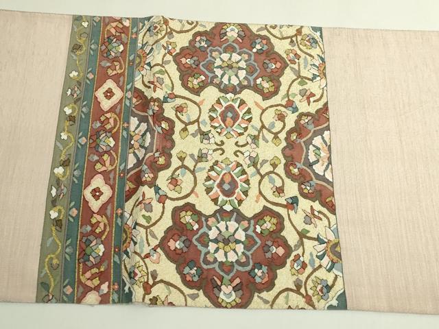 平和屋本店●極上　明綴れ　袋帯　花唐草　金糸　逸品　DZAB6210kh6