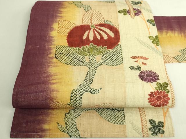 平和屋本店＊極上 夏物 摺型友禅 京都 多ち花 九寸名古屋帯 橘 逸品 DZAB6218kh6
