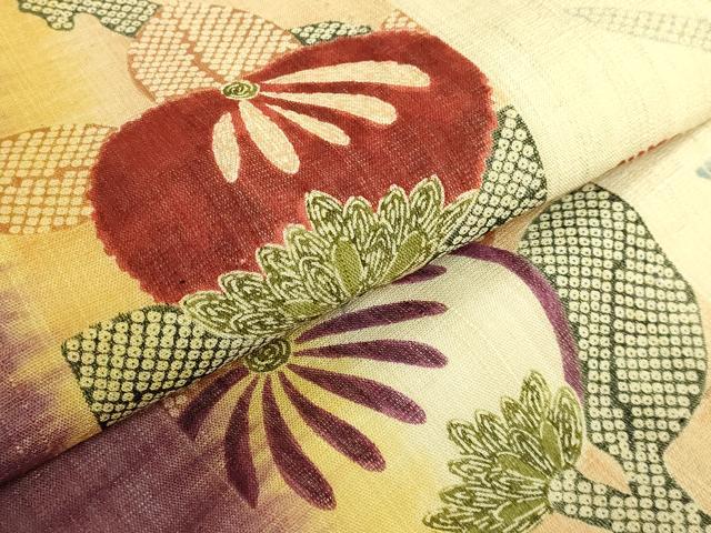 平和屋本店＊極上 夏物 摺型友禅 京都 多ち花 九寸名古屋帯 橘 逸品 DZAB6218kh6