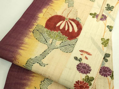 平和屋本店＊極上 夏物 摺型友禅 京都 多ち花 九寸名古屋帯 橘 逸品 DZAB6218kh6