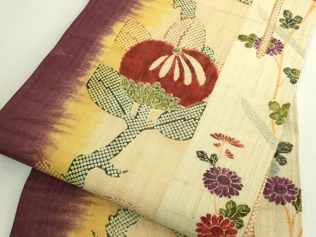 平和屋本店＊極上 夏物 摺型友禅 京都 多ち花 九寸名古屋帯 橘 逸品 DZAB6218kh6