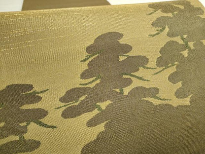 平和屋着物●極上　伝統工芸士　曽根武勇　太鼓柄袋帯　風景文　金糸　逸品　DZAB6238kh6