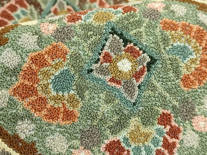 平和屋本店●極上　中国三大刺繍　総相良刺繍　総刺繍　袋帯　200万粒　総詰め　花菱文　逸品　DZAB6244kh6