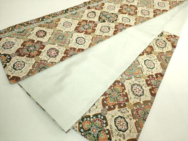 平和屋本店●極上　中国三大刺繍　総相良刺繍　総刺繍　袋帯　200万粒　総詰め　花菱文　逸品　DZAB6244kh6