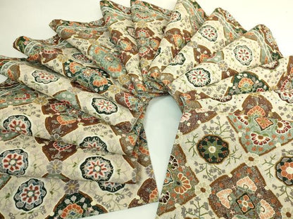 平和屋本店●極上　中国三大刺繍　総相良刺繍　総刺繍　袋帯　200万粒　総詰め　花菱文　逸品　DZAB6244kh6