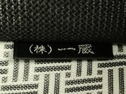平和屋着物●極上　京の名門・菱屋六右ェ門　両面　太鼓柄袋帯　露芝　間道　黒地　銀彩　逸品　DZAB6245kh6