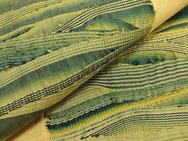 平和屋本店●極上　伝統工芸士　曽根武勇　太鼓柄袋帯　霞文　逸品　DZAB6252kh6