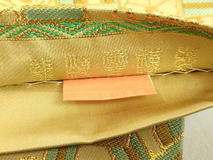 平和屋着物●極上　龍村晋謹製　全通柄袋帯　名物加賀蜀紅錦　金糸　逸品　DZAB6254kh6
