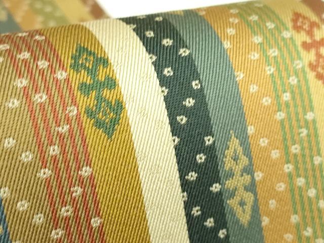 平和屋着物●極上　 龍村美術織物　九寸開き名古屋帯　天平段文　逸品　DZAB6287kh6