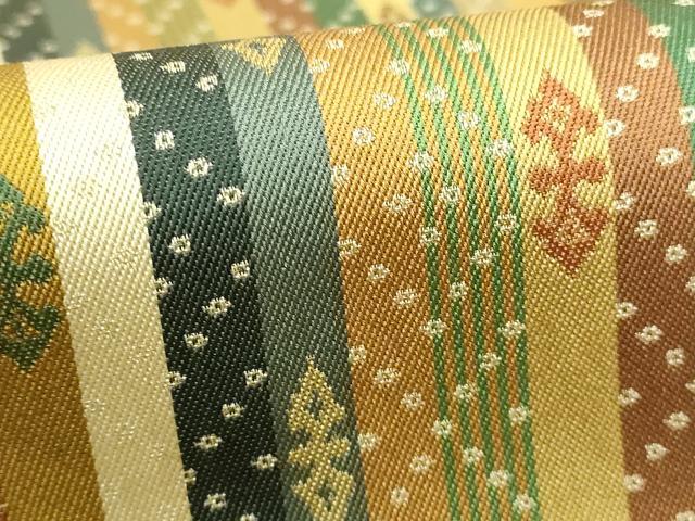 平和屋着物●極上　 龍村美術織物　九寸開き名古屋帯　天平段文　逸品　DZAB6287kh6