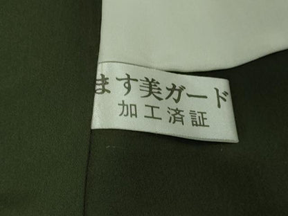 平和屋着物●極上　伝統工芸士　七代目　吉澤与市　紬　絞り　亀甲花文　証紙付き　逸品　未使用　DZAB6308kh6