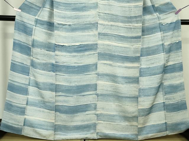 平和屋本店●極上　京都祇園の老舗　ぎをん齋藤　小紋　横段文　たとう紙付き　逸品　未使用　DZAB6314kh6