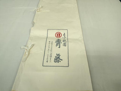 平和屋本店●極上　京都祇園の老舗　ぎをん齋藤　紬　縞　たとう紙付き　逸品　未使用　DZAB6318kh6