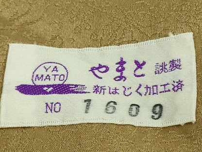 平和屋着物●極上　久保田一竹　幻の辻が花　訪問着　黄橡色地　暈し染め　金通し地　やまと誂製　逸品　未使用　DZAB6322kh6