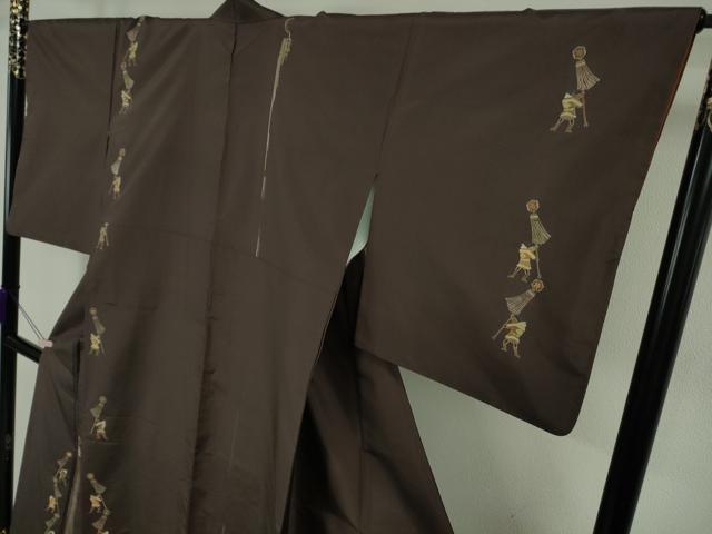平和屋着物●極上 山口美術織物 皇室 伊勢神宮御用 西陣織 訪問着 白山紬 総刺繍　刺し子　錦繍　火消し　纏　冊子付き　逸品　DZAB6334kh6