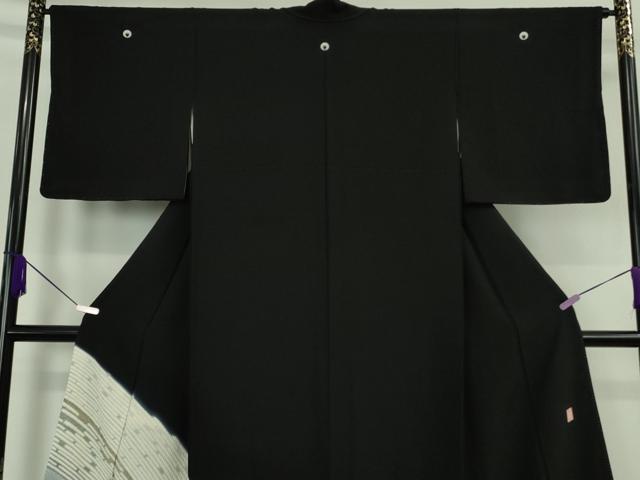 平和屋着物●極上　十日町　名門　滝泰謹製　黒留袖　中国三大刺繍　相良刺繍　おぼろ染め　暈し染め　金糸　逸品　DZAB6337kh6