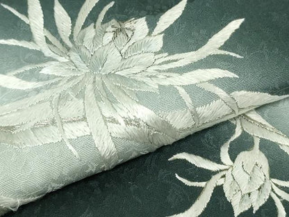 平和屋着物●極上　訪問着　総手刺繍　月下美人　褐返色地　暈し染め　逸品　未使用　DZAB6342kh6