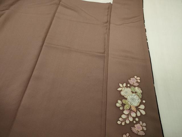 平和屋着物●極上　越後十日町の一流染匠　桐屋・翠山工房　訪問着　辻が花　黒地　金銀彩　やまと金ラベル　逸品　未使用　DZAB6348kh6