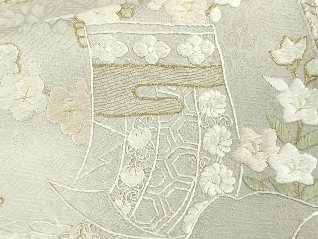 平和屋本店●極上　訪問着　総刺繍　風景吉祥花松文　暈し染め　金糸　逸品　未使用　DZAB6350kh6