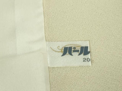 平和屋本店▽極上　訪問着　単衣　本藍　風景花文　鳥の子色地　逸品　未使用　DZAB6352kh6